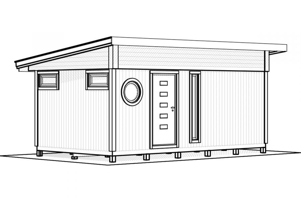 Attefallshus Jenna 18,4 Funkis