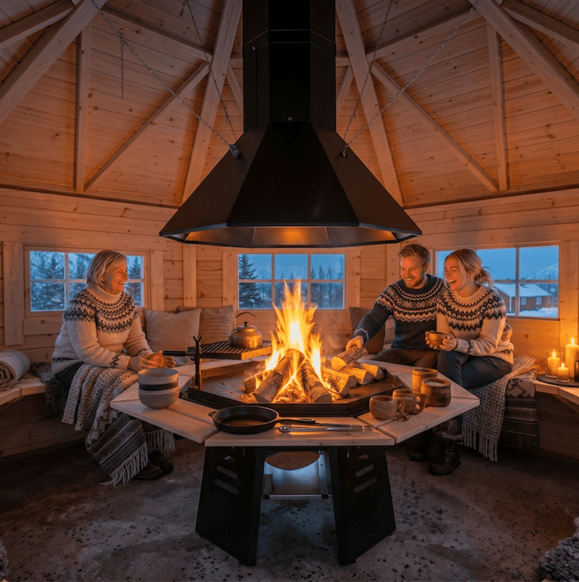 Grillkåta 17 Royal - Rak timmer