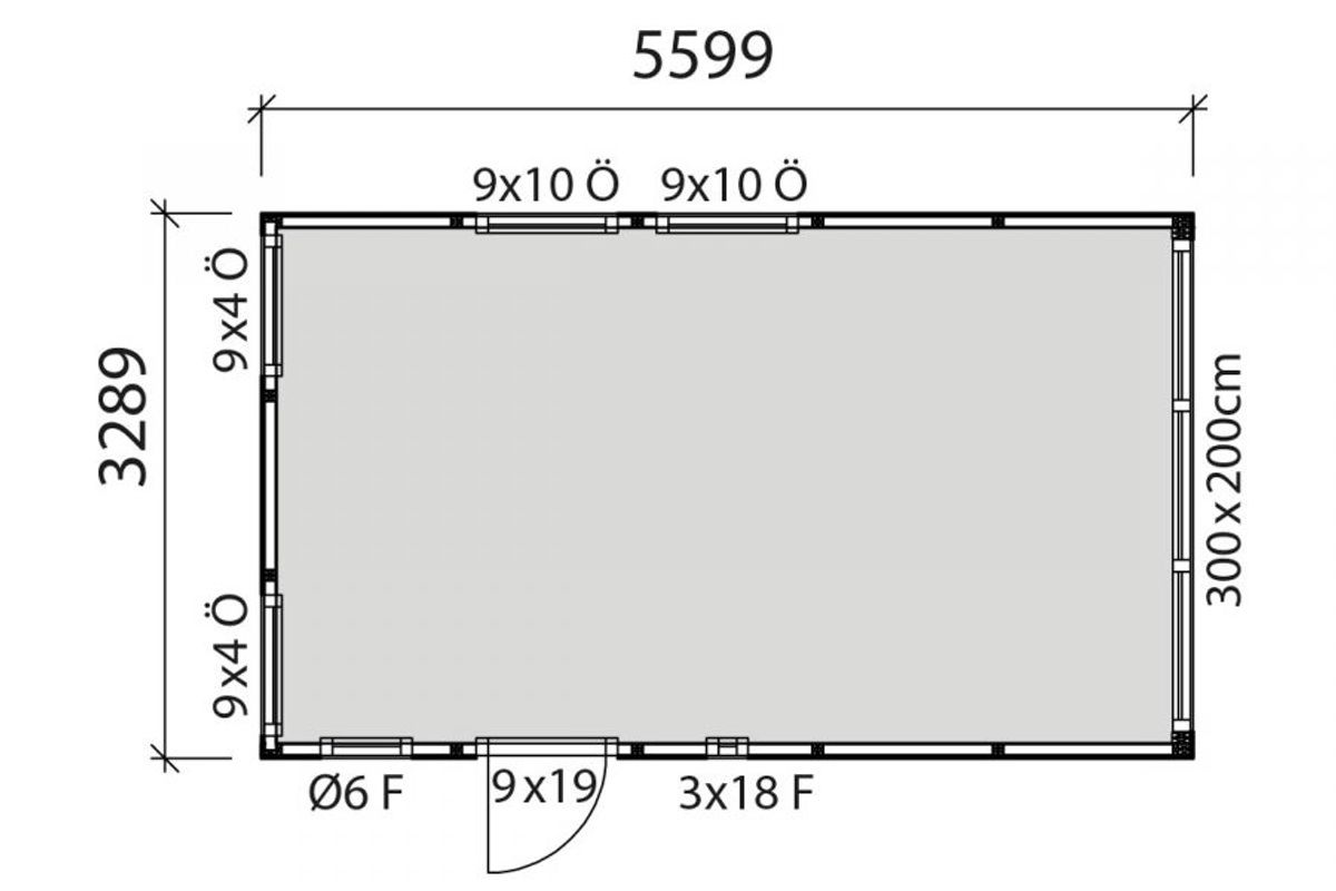 Attefallshus Jenna 18,4 Funkis